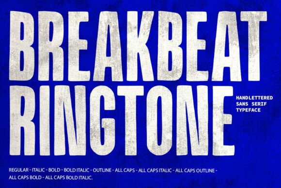Breakbeat Ringtone: A Bold Typeface for Edgy Designs