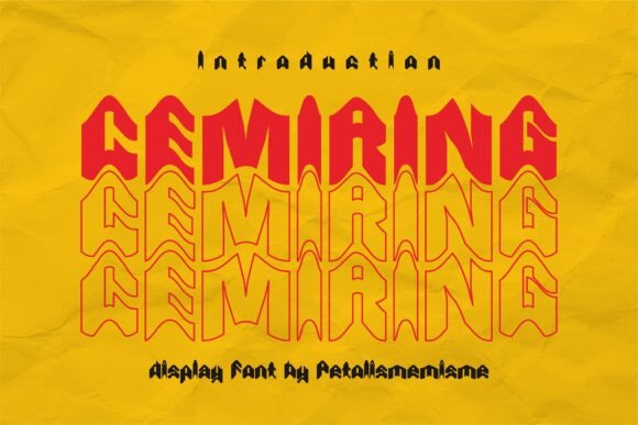 Cemiring: A Wave-Inspired Font for Creative Designs