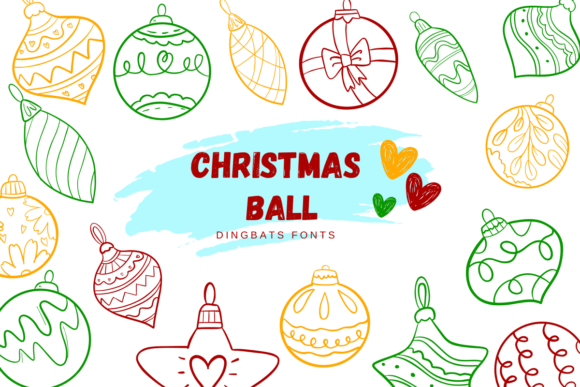 Christmas Ball Font: Festive Dingbats for Holiday Designs
