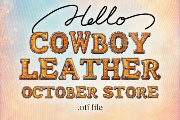 Cowboy Leather Alphabet: A Wild West Typeface