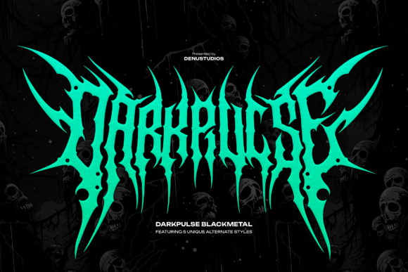 Darkpulse: A Fierce Black Metal Typeface for Bold Design