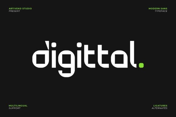 Digittal: The Sleek Font for Modern Tech Branding