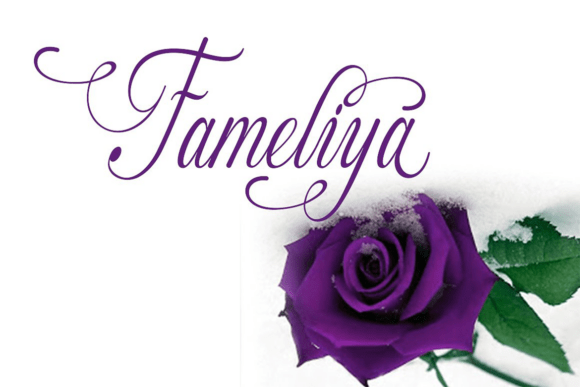 Fameliya: A Script Font with Elegant Wedding Character