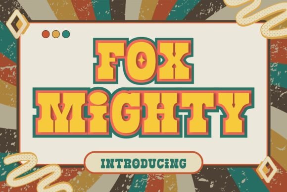 Fox Mighty: Bold Retro Display Font for Vintage Charm