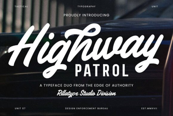 Highway Patrol: A Bold Typeface Duo for Retro Branding