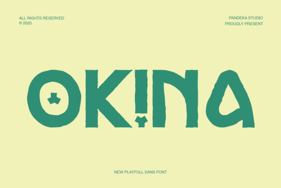 Okina: A Playful Font for Food and Fun Designs