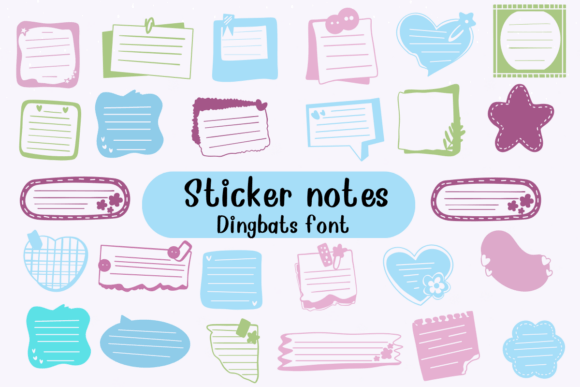Sticker Notes: A Playful Dingbat Font for Creative Designers