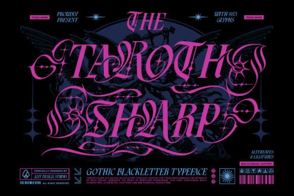 Taroth Sharp: A Modern Gothic Typeface for Bold Design