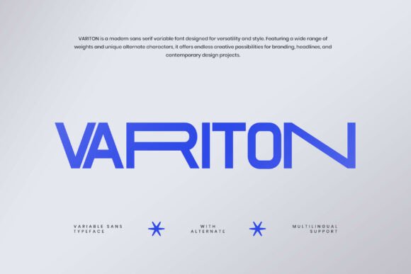 Variton: A Modern Sans Serif for Versatile Design