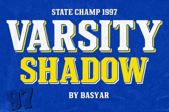 Varsity Shadow: Bold Athletic Typography